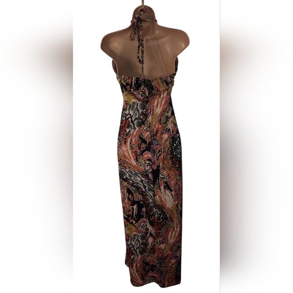 Chic Multicolor Halter Maxi Dress - Picture 10 of 11